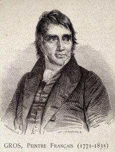 Retrato de Antoine Jean Gros, pintor francés (1771-1835) - en "Les Contemporains", s.f. finales del siglo XIX (grabado) de Unknown artist