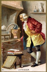 Retrato de Antoine Laurent de Lavoisier (1743 - 1794), químico francés. Cromolitografía del siglo XIX