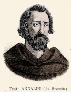 Retrato de Arnaud de Brescia (Arnaldo da Brescia) (1090 - 1155), reformador político y religioso italiano de Unknown artist