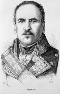 Retrato de Baldomero Espartero, Duque de la Victoria, General y estadista español (1793 - 1879) de Unknown artist