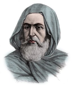 Retrato de Ben Mahi Ed Din Abd El Kader (Abd El-Kader) (1808 - 1883) ABDELKADER, Amir de Mascara, líder militar y religioso - grabado 1883 de Unknown artist