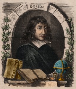 Retrato de Blaise Pascal (1623-1662), físico, matemático y escritor francés grabado de 1879