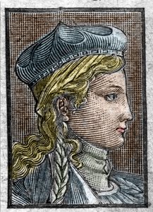 Retrato de Brunehaut o Brunehilde (ca. 534-613) esposa de Sigeberto I de Unknown artist