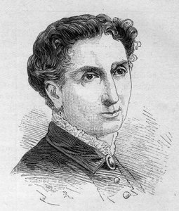 Retrato de Catherine Julie Clementine Jouassain, comediante francesa, miembro de la Comédie Française. Grabado en 