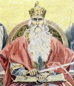 Retrato de Carlomagno - grabado