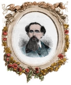 Retrato de Charles Dickens (1812-1870) novelista inglés, grabado de Unknown artist