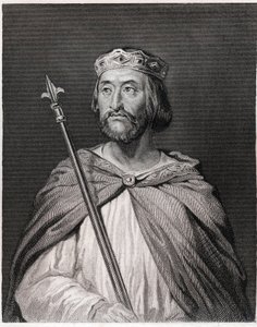 Retrato de Carlos III llamado el Simple (879 - 929), Rey de Francia (898 - 929) - en “Histoire des Français” por Lavallée, grabado, sd. de Unknown artist