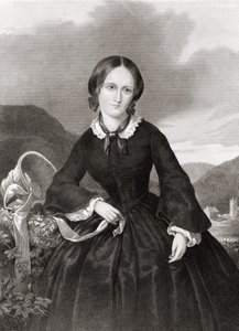 Retrato de Charlotte Bronte (1816 - 1855), poeta y novelista