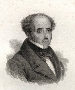 Retrato de Chateaubriand, grabado del siglo XIX de Unknown artist