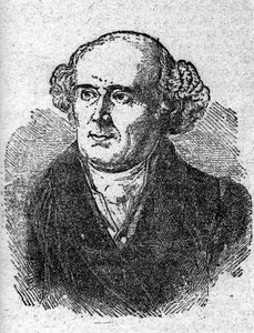 Retrato de Christian Hahnemann (1755 - 1843), médico fundador de la homeopatía. Grabado del siglo XIX.