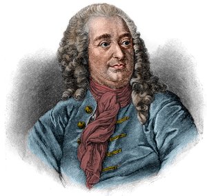 Retrato de Christian von Wolff o Christian von Wolf, jurista, matemático y filósofo alemán (1679-1754). Grabado. de Unknown artist