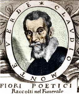 Retrato de Claudio Monteverdi después del frontispicio de Fiori poetici raccolti nel funerale del molto illustrious e molto reverendo Signor Claudio Monteverdi, publicado en Venecia en 1644. de Unknown artist