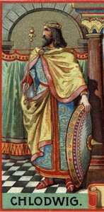 Retrato de Clovis, Rey de los Francos de 481-511 d.C. de Unknown artist