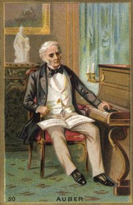 Retrato de Daniel François Esprit Auber (1782-1871), compositor francés. Cromolitografía del siglo XIX.
