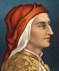 Retrato de Dante Alighieri (1265-1321), escritor italiano de Unknown artist