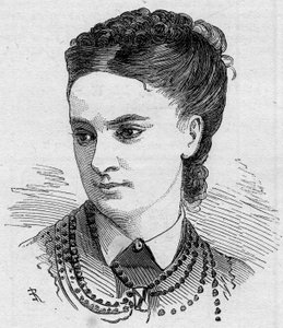 Retrato de Dinah Felix, comediante francesa, miembro de la Comédie Française de 1862 a 1882. Grabado en 