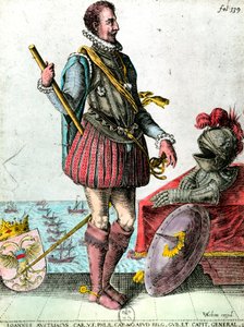 Retrato de Don Juan José de Austria (1629-1679) Vice Rey de los Países Bajos. Grabado del siglo XVII. Colección privada de Unknown artist