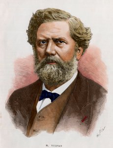 Retrato de Edme Felix Alfred Vulpian (1826-1887), médico y fisiólogo francés. Grabado del siglo XIX. Colección privada.