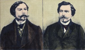 Retrato de Edmond Goncourt (1822-1896) y Jules Goncourt (1830-1870) hermanos escritores. de Unknown artist