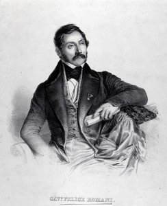Retrato de Felice Romani, libretista, poeta y crítico italiano (1788-1865)