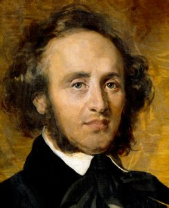 Retrato de Felix Mendelssohn Bartholdy (1809-1847) compositor alemán de Unknown artist