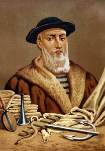 Retrato de Fernando de Magallanes, navegante portugués (1480-1521) (Hombres y Mujeres Célebres) de Unknown artist