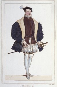 Retrato de Francisco II (1544 - 1560), Rey de Francia grabado de 1830