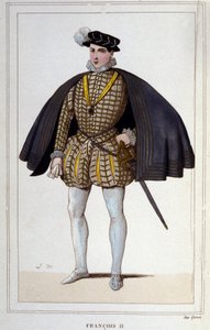 Retrato de Francisco II (1544 - 1560), Rey de Francia grabado de 1830 de Unknown artist