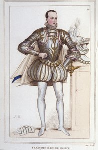 Retrato de Francisco II (1544 - 1560), Rey de Francia grabado de 1830