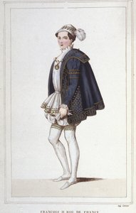 Retrato de Francisco II (1544 - 1560), Rey de Francia. Grabado de 1830