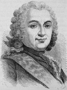 Retrato de François de Chevert (1695 - 1769). Grabado de finales del siglo XIX en “Historia de Francia” de H. Martin. de Unknown artist