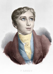 Retrato de Franz Liszt (1811-1886), compositor y pianista húngaro. de Unknown artist