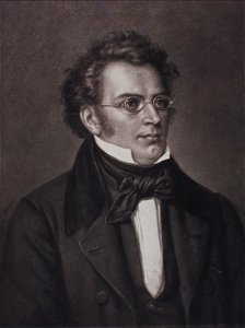 Retrato de Franz Schubert (grabado) de Unknown artist