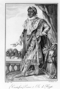 Retrato del General Henry Christophe, Rey de Haití, héroe de la independencia de Haití. Grabado s.d. siglo XIX