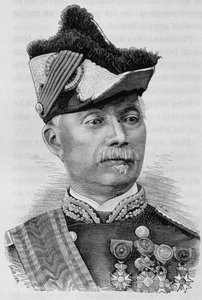 Retrato del General Pourcet. Grabado del siglo XIX de Unknown artist