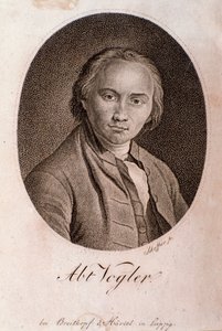 Retrato de Georg Joseph Vogler (abate Vogler) (grabado) de Unknown artist