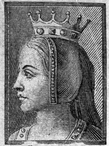 Retrato de Gerberge de Sajonia (ca. 913-968 o 969), Reina de Francia, esposa de Luis IV de Ultramar de Unknown artist