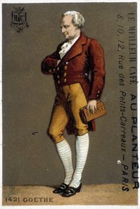 Retrato de Goethe. Dibujo s.d. Siglo XIX. Retrato de Goethe de pie. Dibujo s.d. Siglo XIX de Unknown artist