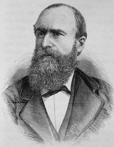 Retrato de Gustave Flourens (1838 - 1871). Grabado de finales del siglo XIX en “Historia de Francia” de H. Martin.