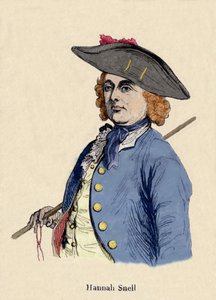 Retrato de Hannah Snell (1723-1792) soldado femenina, fue una inglesa que tomó el papel de un hombre para convertirse en soldado