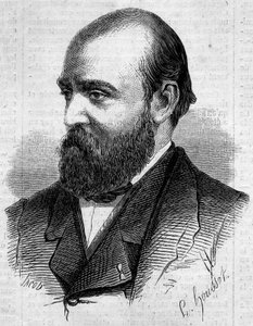 Retrato de Henry Murger (1822-1861), escritor francés. Grabado en 