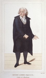 Retrato de Honoré Gabriel Riqueti, Conde de Mirabeau (1749-1791), político francés (grabado de 1830) de Unknown artist