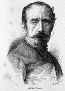 Retrato de Horace Vernet (1789-1863), pintor y dibujante francés, ferviente bonapartista, se convirtió en pintor oficial de Napoleón III de Unknown artist