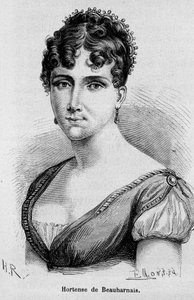 Retrato de Hortense Eugenie Cecile de Beauharnais, Reina de Holanda (1783-1837), hija de Josephine de Beauharnais y el Vizconde Alexandre de Beauharnais - en “L