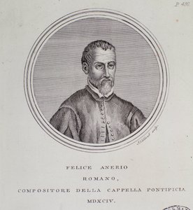 Retrato del compositor italiano Felice Anerio