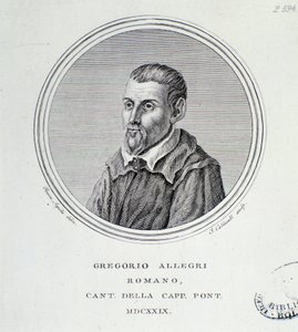 Retrato del compositor italiano Gregorio Allegri (1582-1652) Grabado de Unknown artist