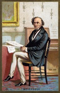 Retrato de Jakob Liebmann Meyerbeer (1791-1864), compositor alemán.