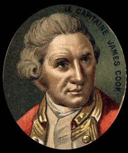 Retrato de James Cook, navegante británico