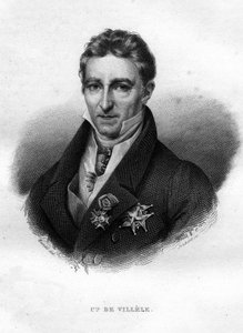 Retrato de Jean Baptiste (Jean-Baptiste) Conde de Villele, político francés (1773 - 1854) de Unknown artist
