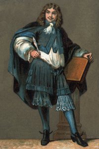 Retrato de Jean Baptiste Poquelin dit Molière (1622-1673) Cromolitografía circa 1890. de Unknown artist
